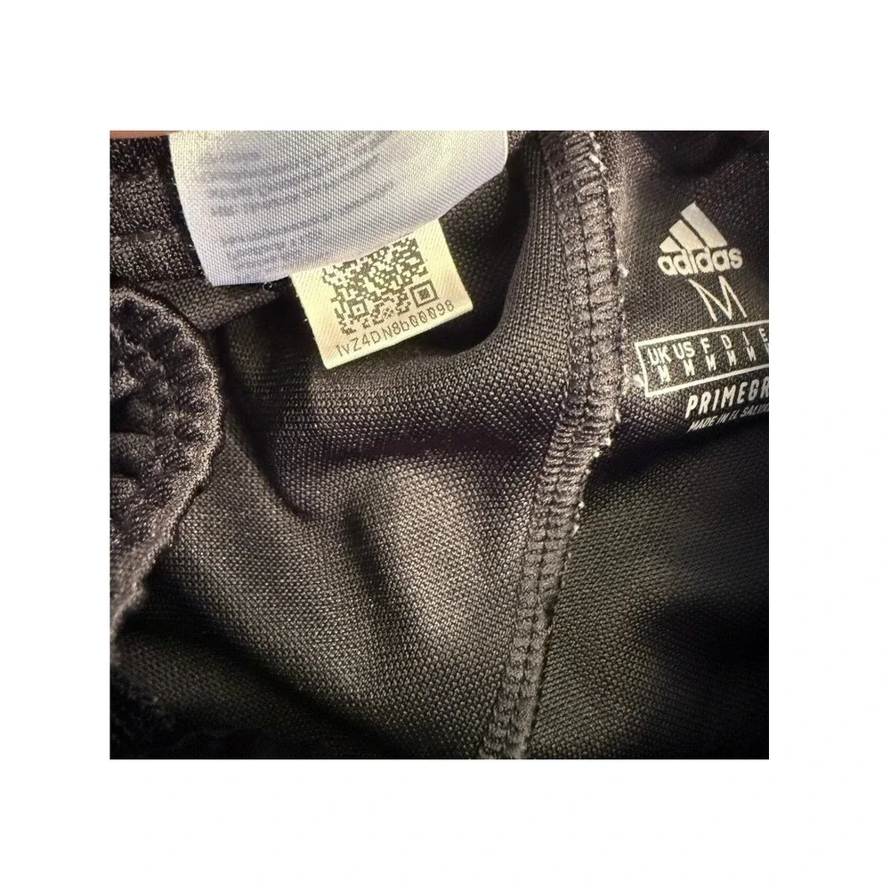 Adidas Track Pants Mens M Black Good Primegreen Tricolor Stripe Joggers